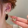 Diamond-encrusted Artificial Crystal Love Stud Earrings Niche Simple and Small Temperament Stud Earrings Versatile Earrings