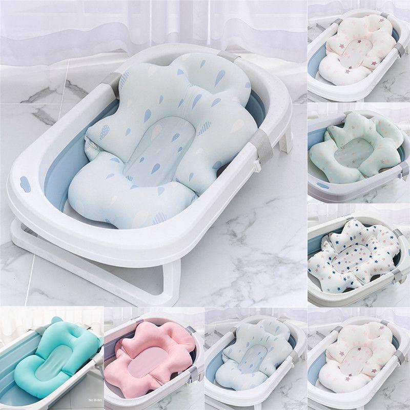Clouds Baby Bath Pad Scientific Spinal Protection Non-slip Mat For Newborns