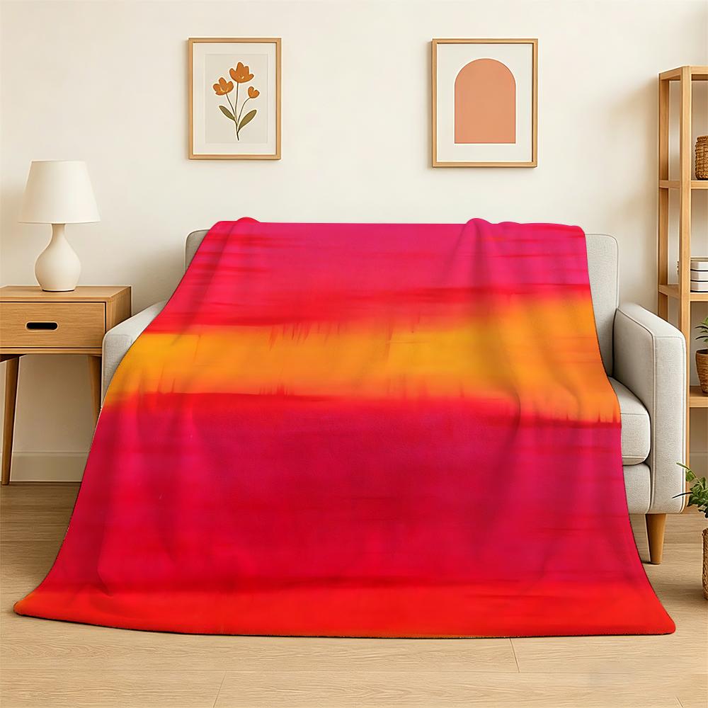 Abstract art Mark Rothko Throw 240g Flannel Blanket Lightweight Soft Skin-friendly Summer Thin Throw Blanket 75X95CM