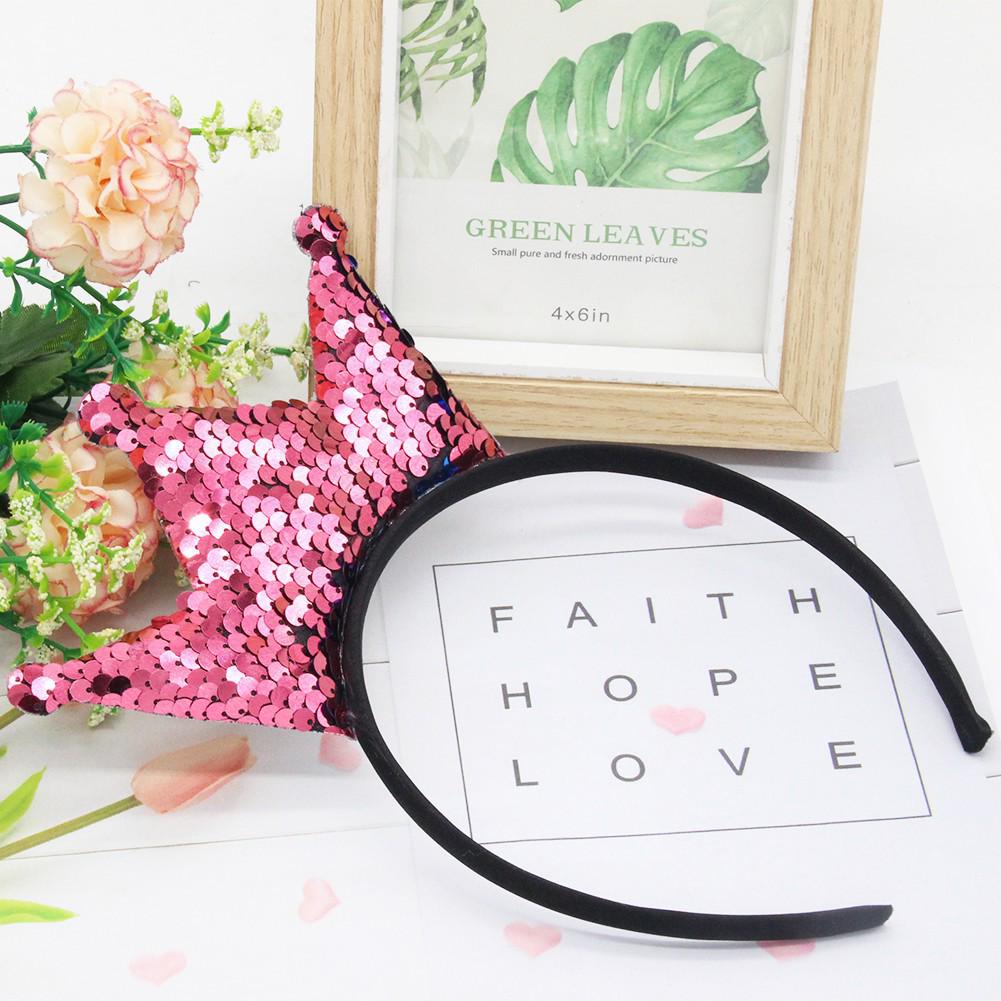 

Дитячий блискучий обруч-корона з паєтками для вечірок