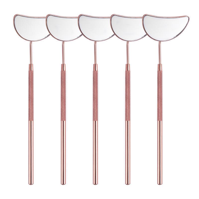 Stainless Steel Handheld Eyelash Inspection Mirror - Square Eyelash Extension Tool