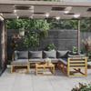 8 Piece Garden Lounge Set with Cushions Solid Acacia Wood