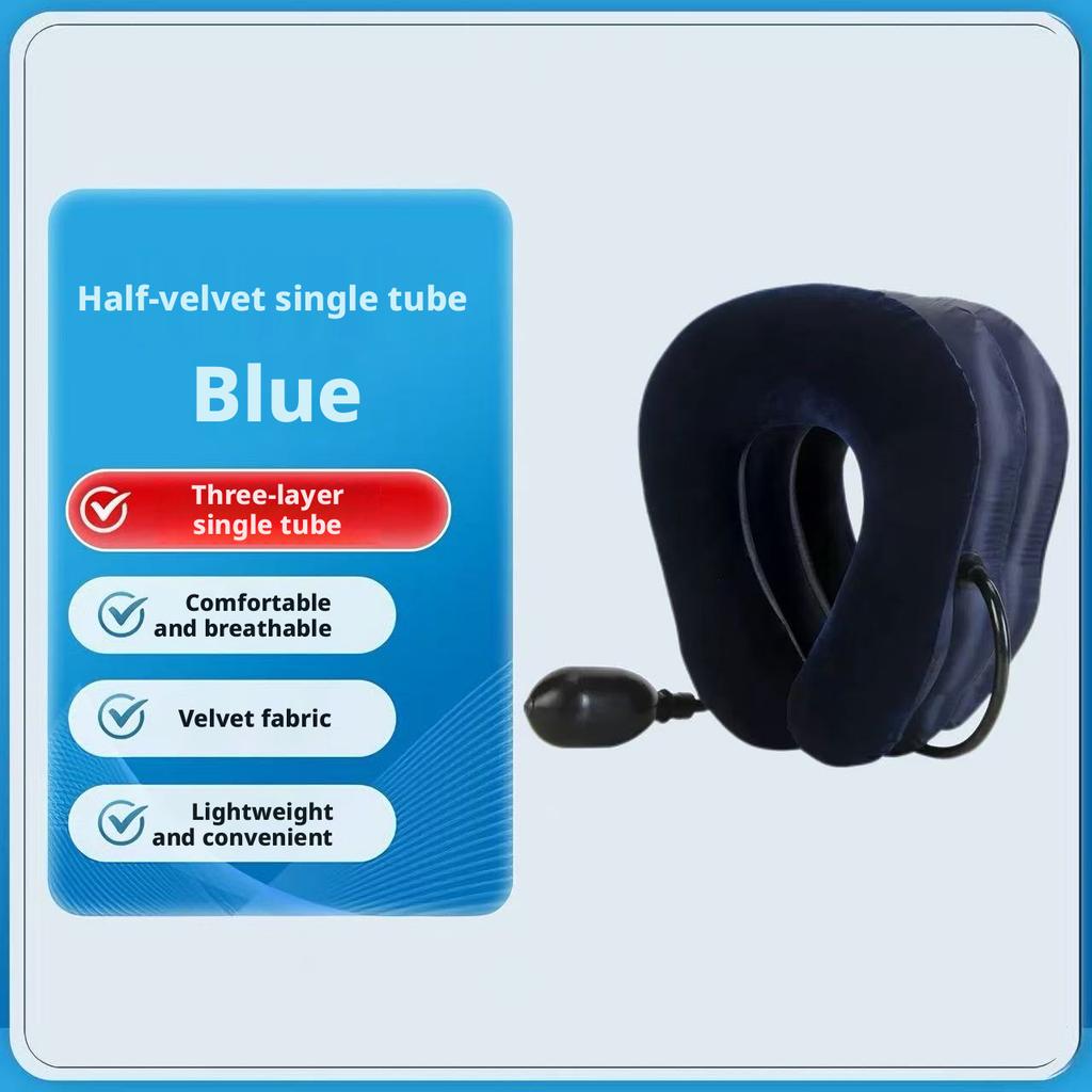 Xiaomi 3-Layer Single Tube Inflatable Neck Traction Collar Lightweight Air Neck Support Pillow Relieve Neck Discomfort Travel Home Use
