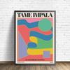 Tame Impala At Glastonbury Großes Poster, Vintage, buntes Leinwandbild, Retro-Wandbilder für Wohnzimmer, Heimdekoration, ungerahmt