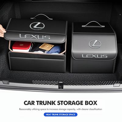 Car Trunk Leather Storage Box Foldable Auto Organizer Bag For F SPORT ES RX NX LS UX LM LX GX LC RZ IS CT GS RC HS SC LBX