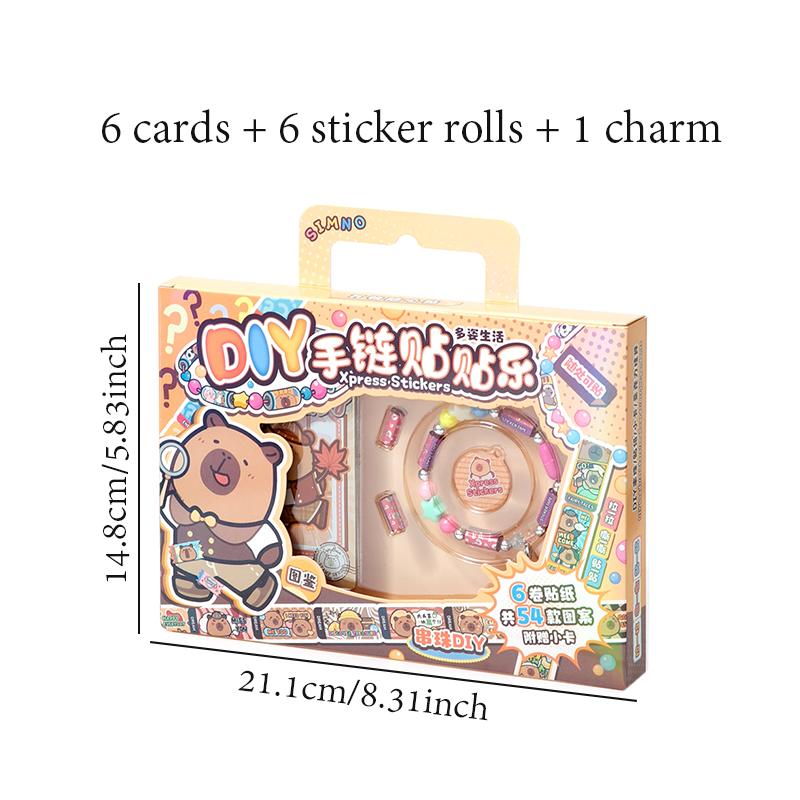 1 Set Of Guka Stickers Bracelets Capibala Themed Stickers Fun Scroll Stickers Diary Notebook Phone Case DIY Landscape Decoration