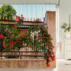 Country Garden Natural Flowers Scenery 3D Print Polyester Fabric Waterproof Shower Curtains Bathroom Curtain 180*200 with Hooks
