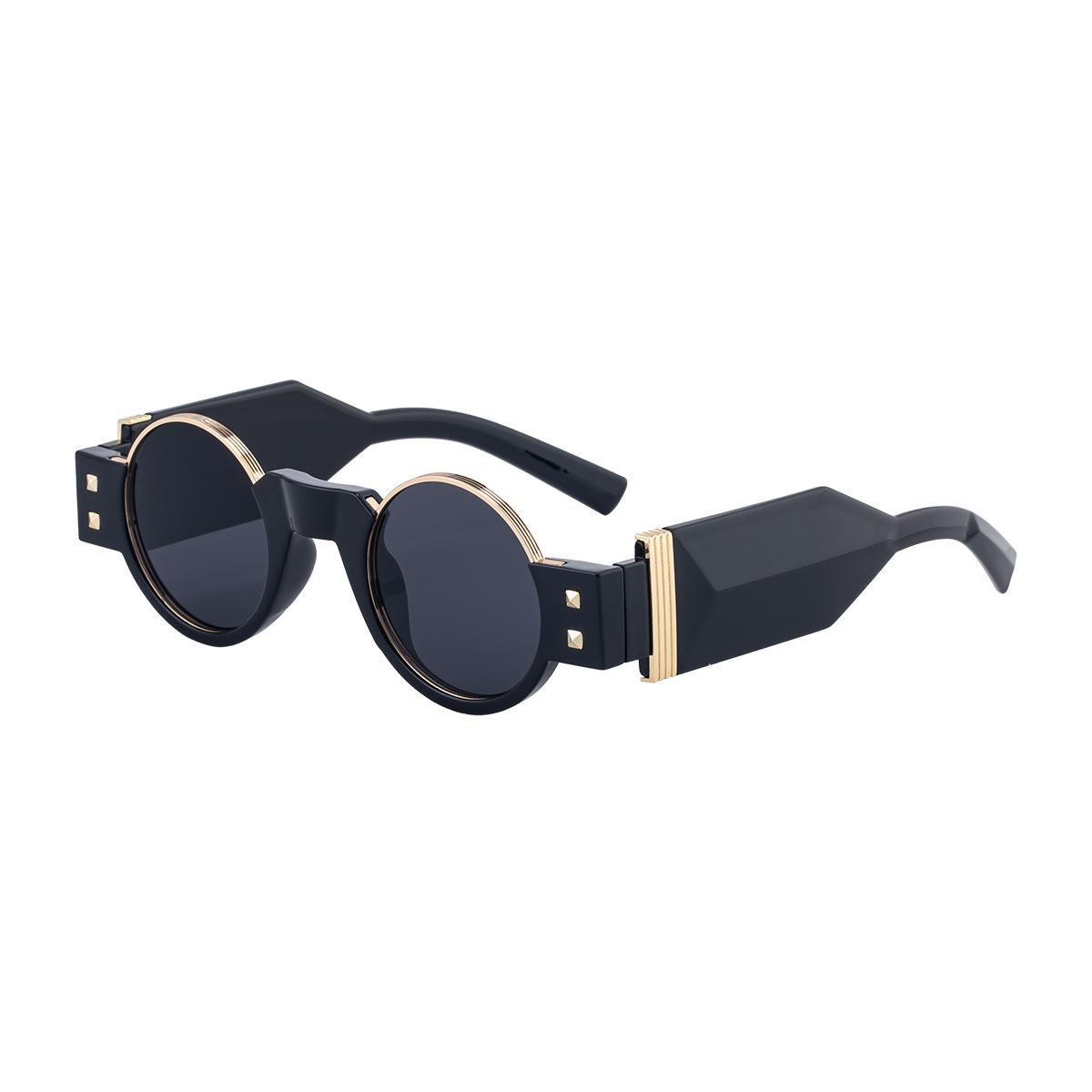 2026 New European and American Fashion Round Frame Sunglasses Men s Personality Trend Retro Sunscreen Sunglasses Men