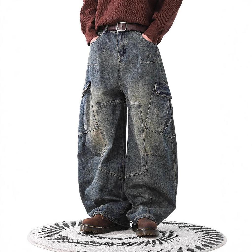 2025 Trendy Design Mačety Volné Široké Pracovní Džíny pro Muže a Ženy
