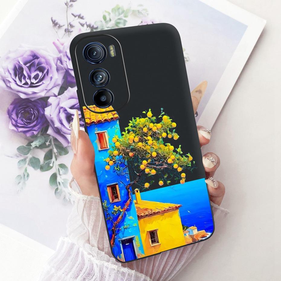 Cute Printing Phone Case For Motorola Edge 30 30Pro 30Neo Soft Black Silicone TPU Cases For MOTO Edge30 Pro Neo Covers Bumpers