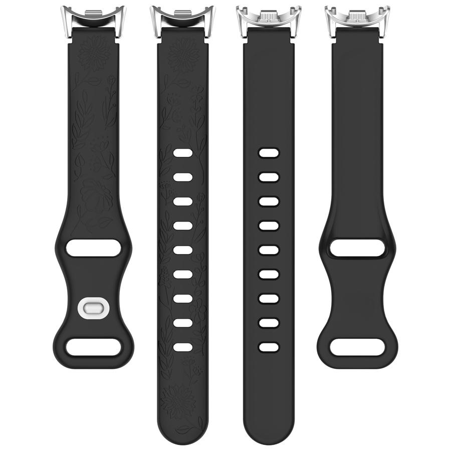 Silicone Flower 3D Engraved Bracelet for Xiaomi Band 8 9 10 Smart Watch Breathable Watchband for Xiaomi Band 8 9 10 Strap