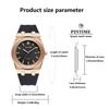 PINTIME Top Brand Sport Men's Watches Silicone Strap Waterproof 30m Calendar Check Face Dial Fashion Quartz Wristwatch Relogios