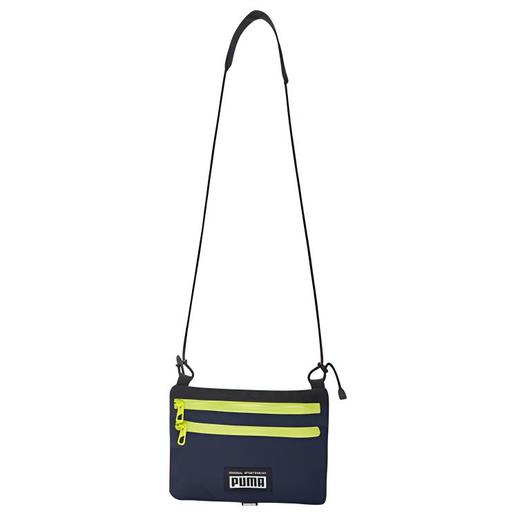 Puma Academy Sacoche Fabric Shoulder Bag Unisex bags Blue Yellow 07803212 Tweed Blue/Yellow
