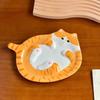 Tabby Cat Creative Ginger Cat Plate Exquisite Cute Kitty Jewelry Tray Ceramic Cartoon Bread Dessert Plate Kitchen