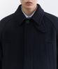 Musinsa Standard Wool Blend Oversized Muff Pocket Half Balmacaan Coat [Navy]