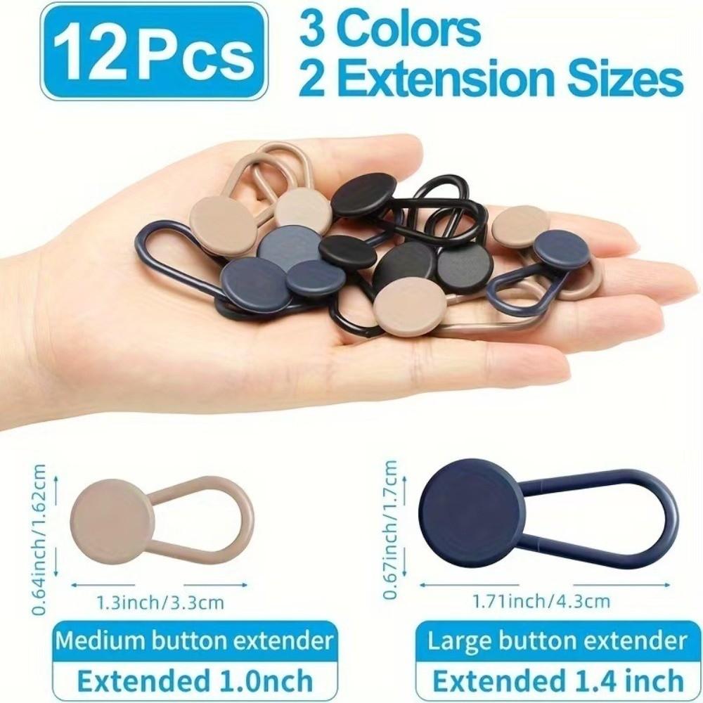 12/16/24/26 pcs Strong Elasticity Waist Extender Buttons Button Style No Sew Extensions  for Jeans