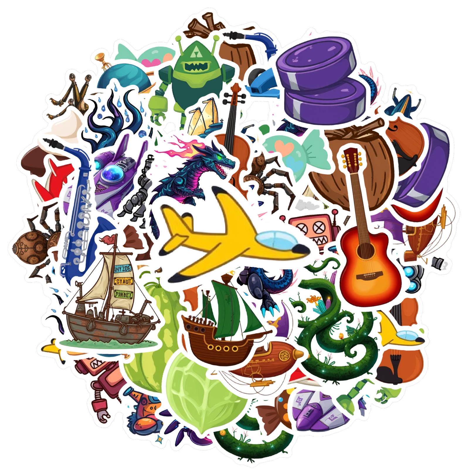 

35pcs-50pcs Cute Sweets Stickers Fun Animals Teacher Reward Stickers Animal Stickers For Guitar DIY Skateboard Laptop Luggage