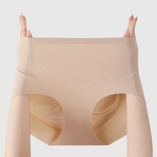Unsichtbare High-Waist Unterwäsche für Damen Nahtlose Vollabdeckung Slips Damen Dehnbare Bauchkontroll-Slips