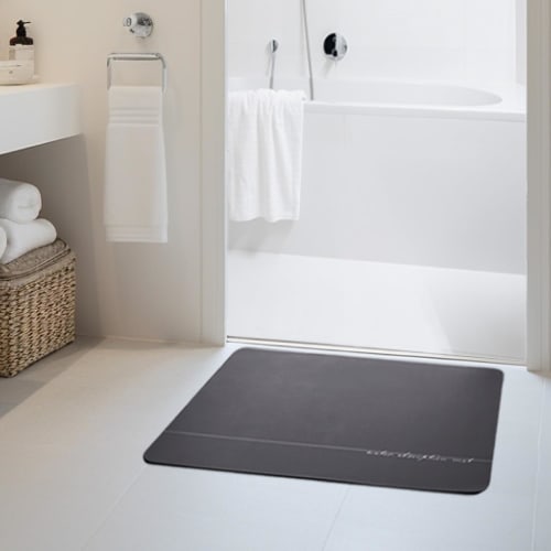 King's Bath Mat [Improved with 2x the Absorbency and Softer, Improved Fluffiness] Diatomaceous Earth Bath Mat, Washable, Soft, Quick-Drying, Stylish,