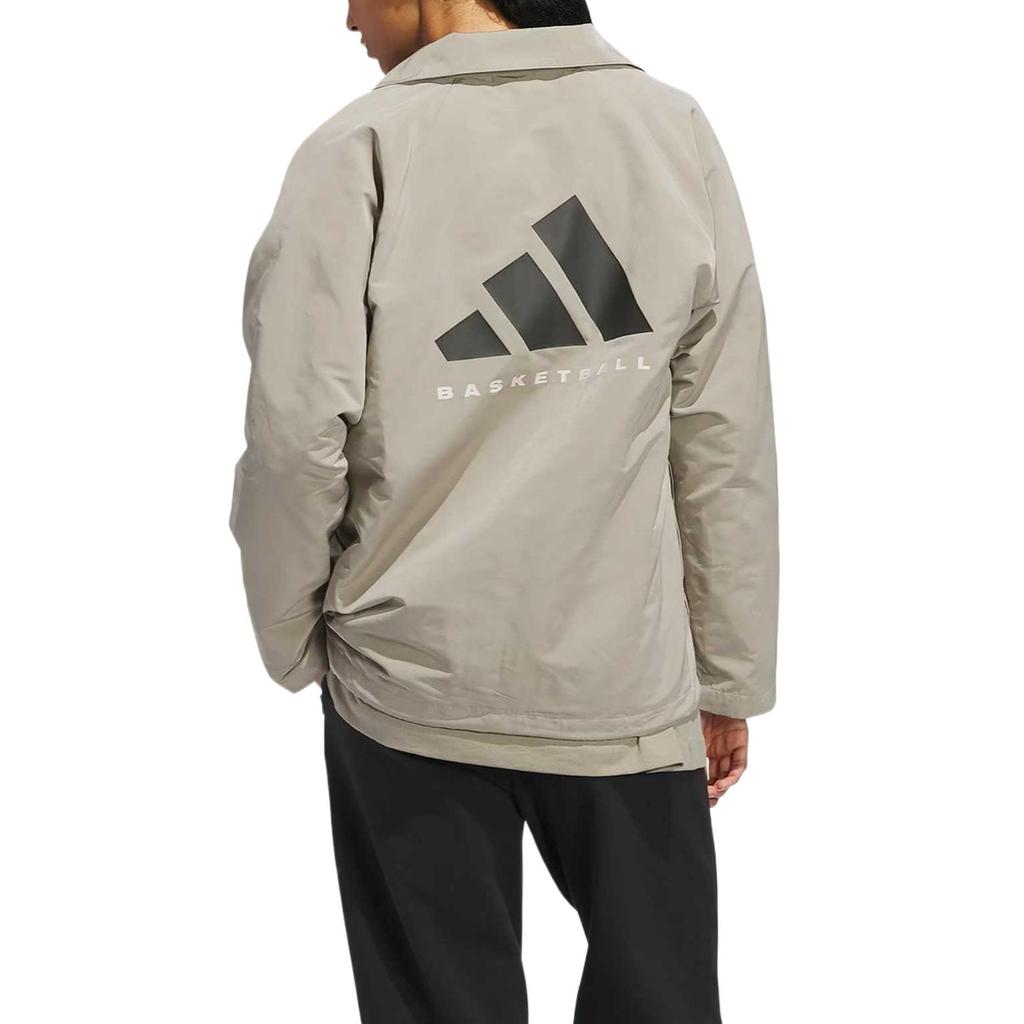 Adidas Basketball The 2025 Collection Chapter 02 Coach Breathable Comfortable Windproof Jacket Unisex Jacket Light-Sesame-Gray-Brown JC7843