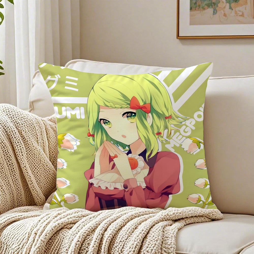 G-Gumi Megpoid Cushion Cover Pillowcase Anti-Dustmite Living Room Sofa Decor Cushion Room