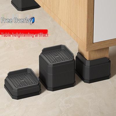 Adjustable Non-Slip Furniture Leg Pads for Moisture-Proof Heightening of Tables and Cabinets.