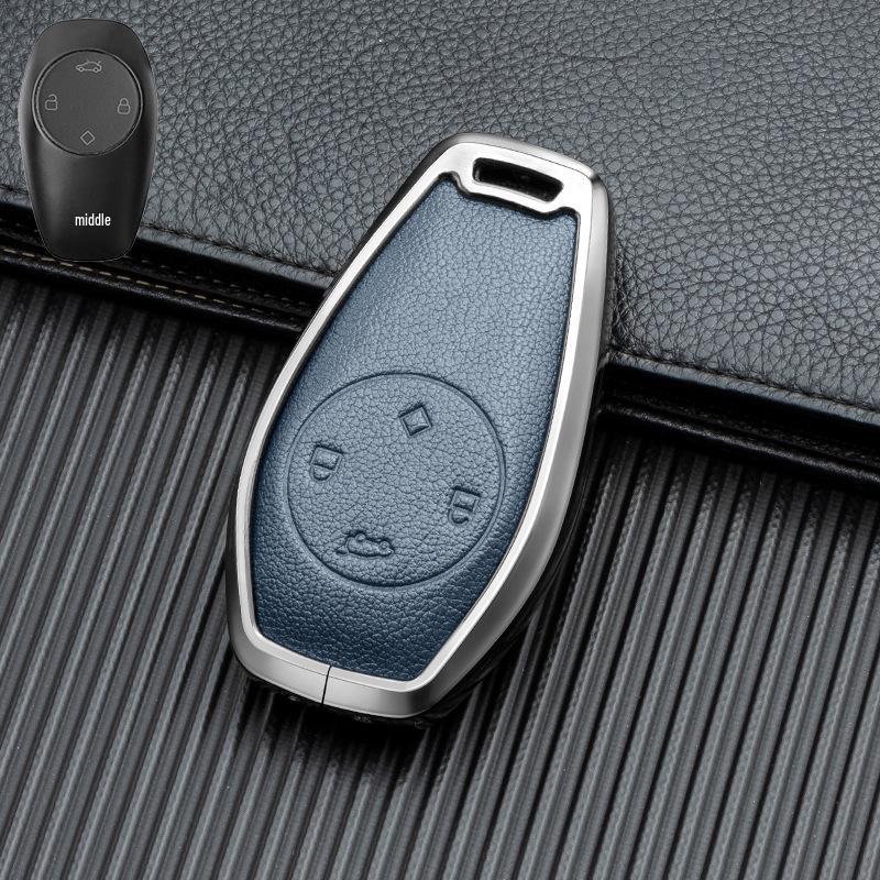 Leather Alloy Full Coverage Key Shell for Leapmotor T03/C11/C01/S01