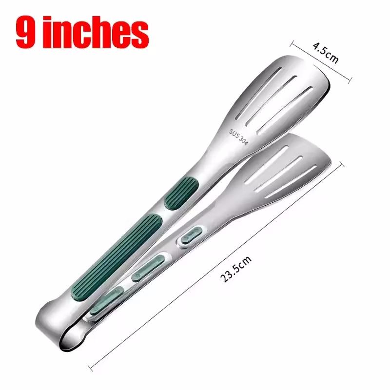7/9/12 Inch Non-slip Food Tongs Stainless Steel BBQ Meat Salad Bread Clip Tong Barbecue Grill Buffet Clamp Kitchen Cooking Tools