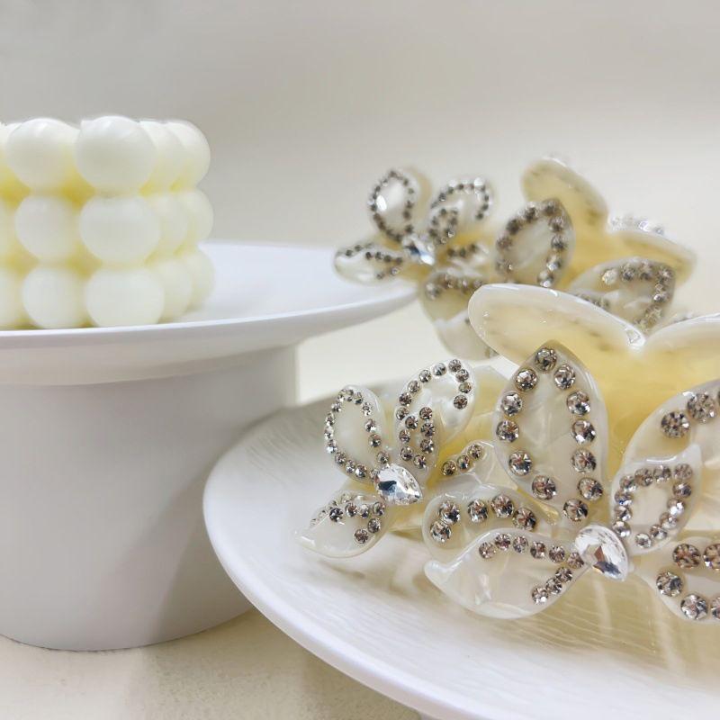 1pc New Plum Blossom Shark Clip, Notch, Flower Ponytail Clip, High-end French Fairy Style Hair Grabbing Clip