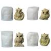 3D Owl Shape Silicone Candle Molds Animal Statue Silicone Candle Molds Candle Making Tool for Handmade Craft