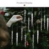 Acrylic Christmas Tree Ornaments Hanging Pendants Crystal Clear Ice Cone Pendant Creative Transparent Icicle Decorations