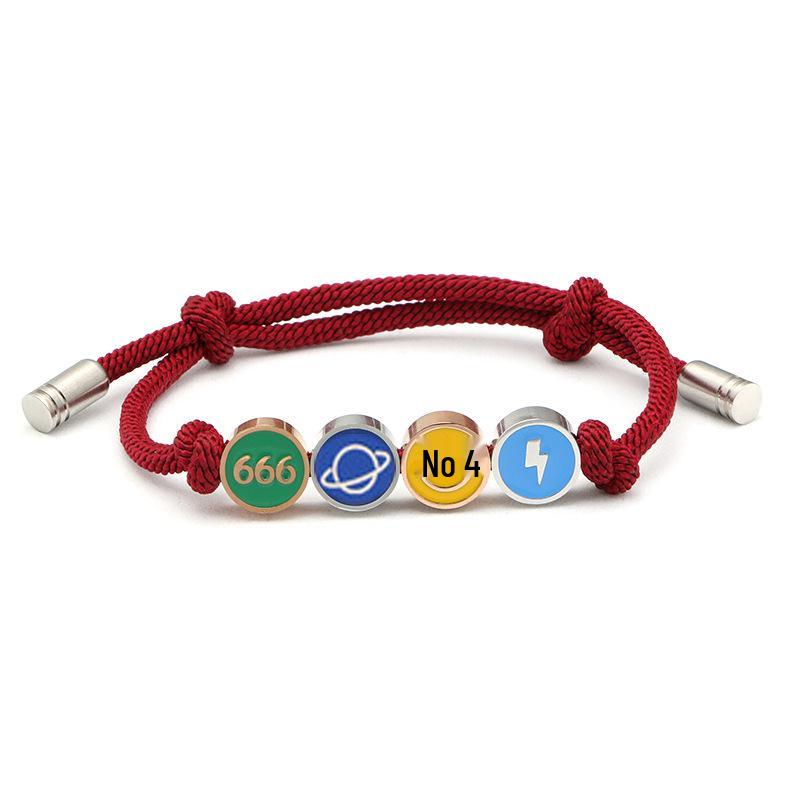 Tan Songyun Lucky Smiley Bracelet: Adjustable Woven Rope, Unique Design for Couples.