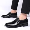 Fashion Men Formal Shoes Black Leather Casual Shoes High Quality Men's Business Shoes Slip on Loafers Comfoftable Driving Shoes