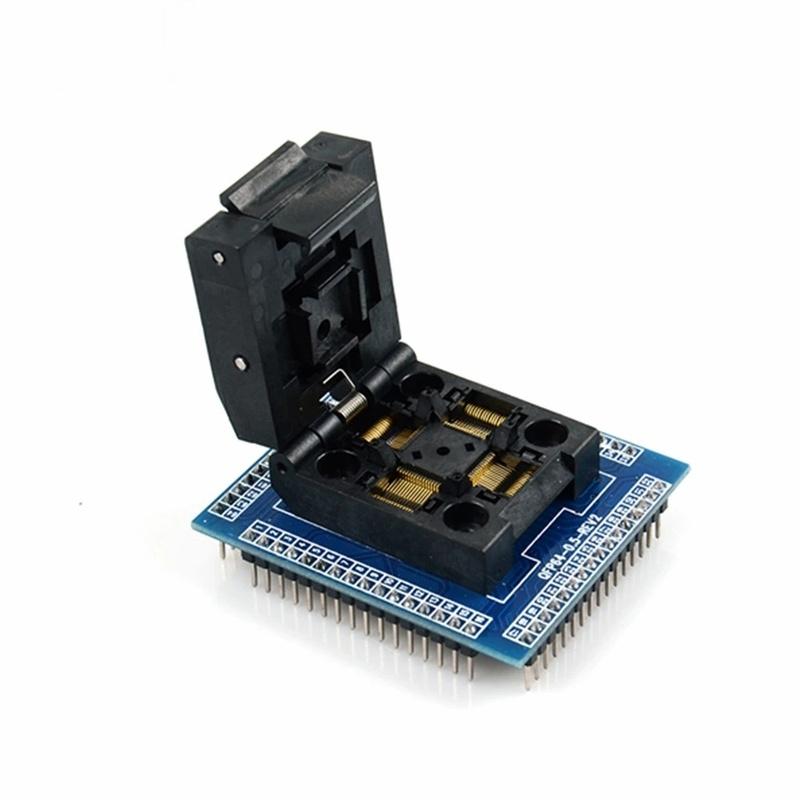 High Quallity U Type QFP64 TQFP64 LQFP64 socket adapter IC test socket programmer qfp64 socket tqfp64 lqfp64