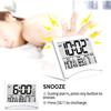 Betus Digital Travel Alarm Clock - Foldable Calendar Temperature Timer LCD Clock with Snooze Mode - Large Number Display, Battery Operated - Compact