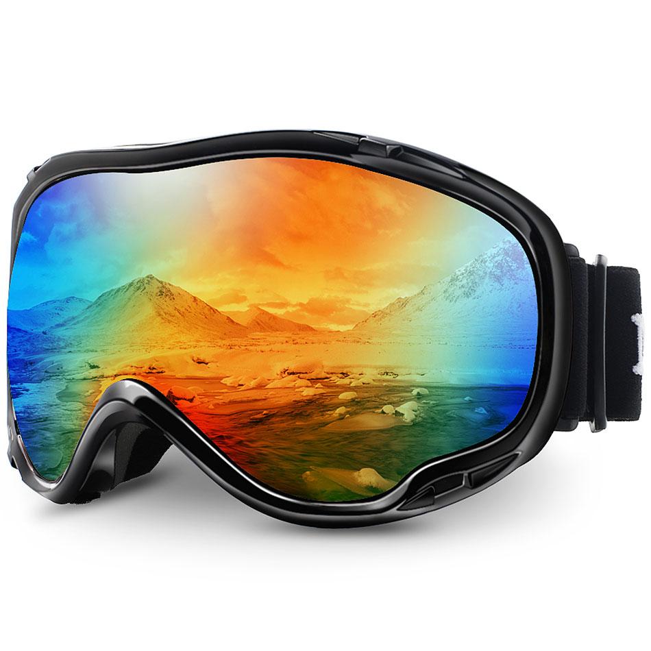 Maxjuli Ski Brille UV-Schutz Anti-Beschlag Schneebrille für Herren Damen Jugend M1