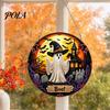 Creative Stress Relief Crafts Black Cat Moon Rhinestone Painting Kit, Halloween Faceted Faux Crystal Hanging Decor, Shining Pendant Art DIY