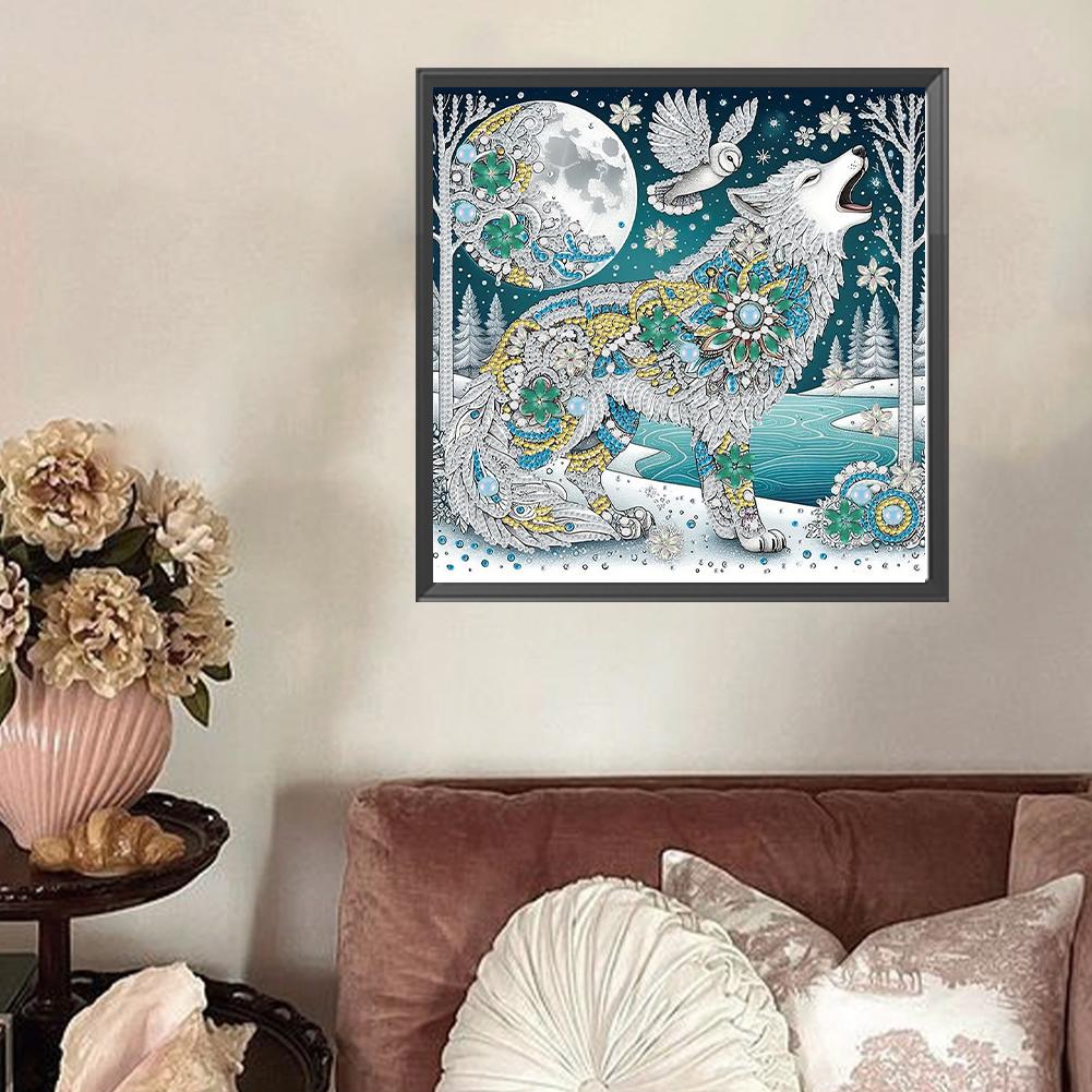 5D DIY Partiell Specialformad Borr Diamantmålningssats Djurdekoration