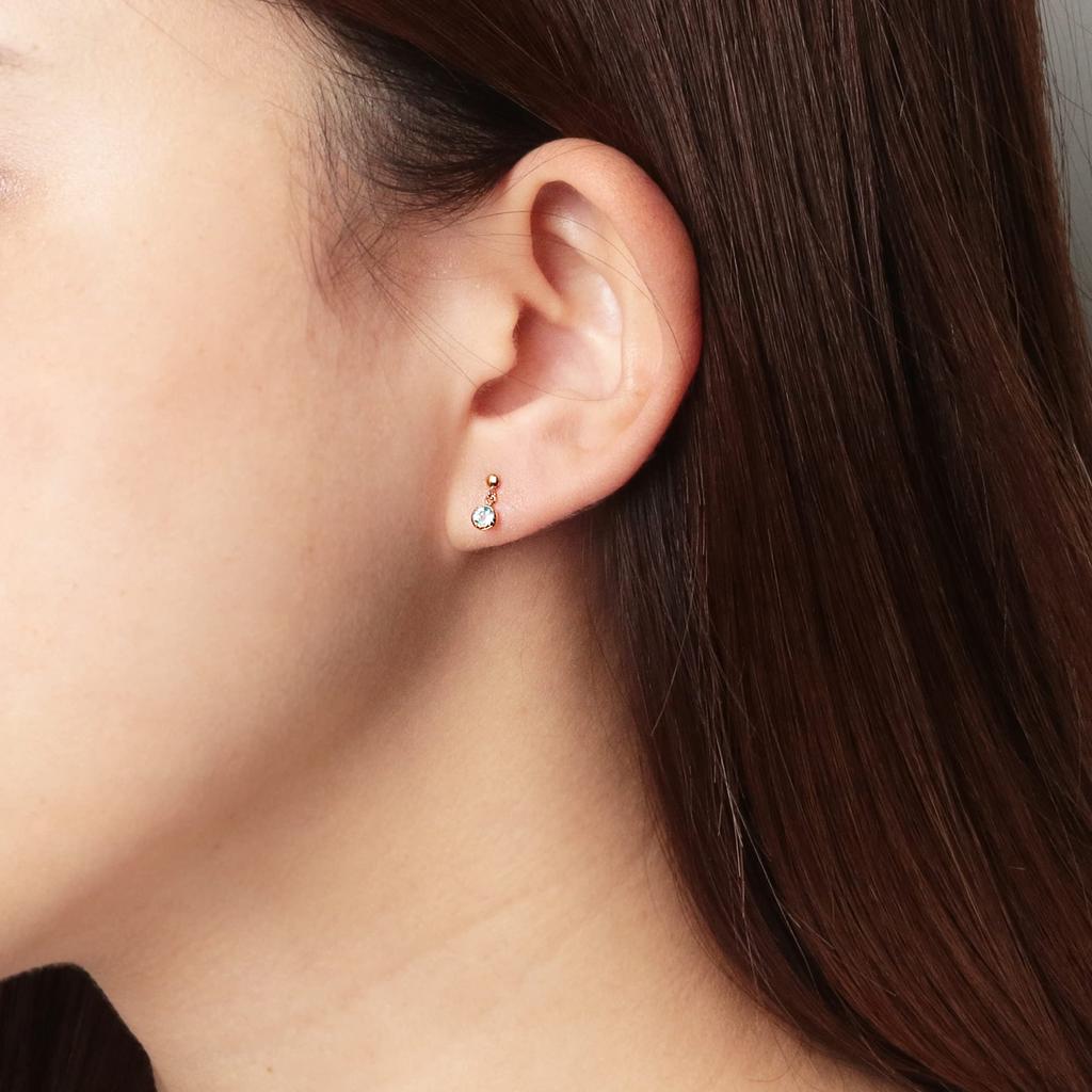 ESTELLE November Birthstone Blue Topaz 10K Yellow Gold Earrings (0222-7802-0019-0000)