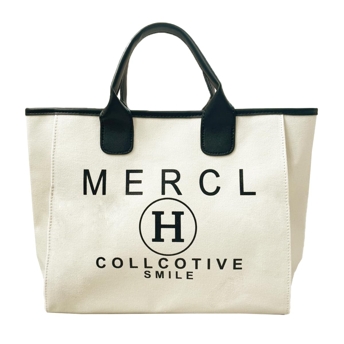 

Tote bag for large canvas bag [DIVA Rose] women, canvas, capacity, lightweight, self-supporting, handbag, stylish, mother s bag, logo, (ivory) слонова кістка