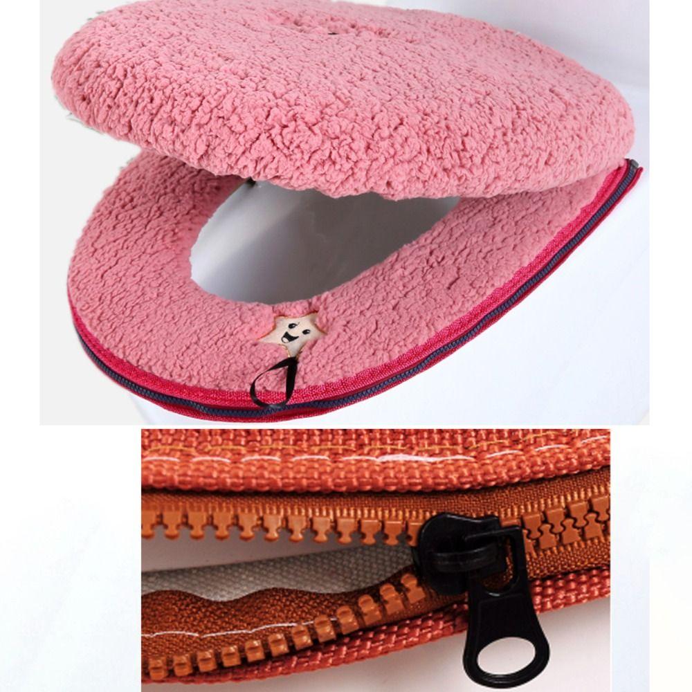 Zipper Style Cushion+lid Cover Bathroom Universal Closestool Seat Case Toilet Seat Cover  Toilet