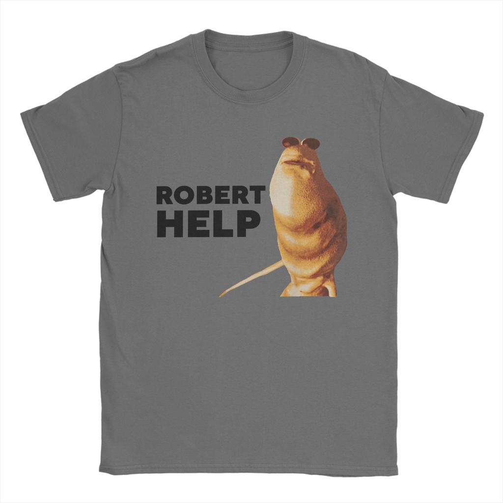 Men's T-Shirts Robert Help Marcus The Worm Novelty 100% Cotton Tee Shirt Short Sleeve  T Shirts Crew Neck Clothes Birthday Gift