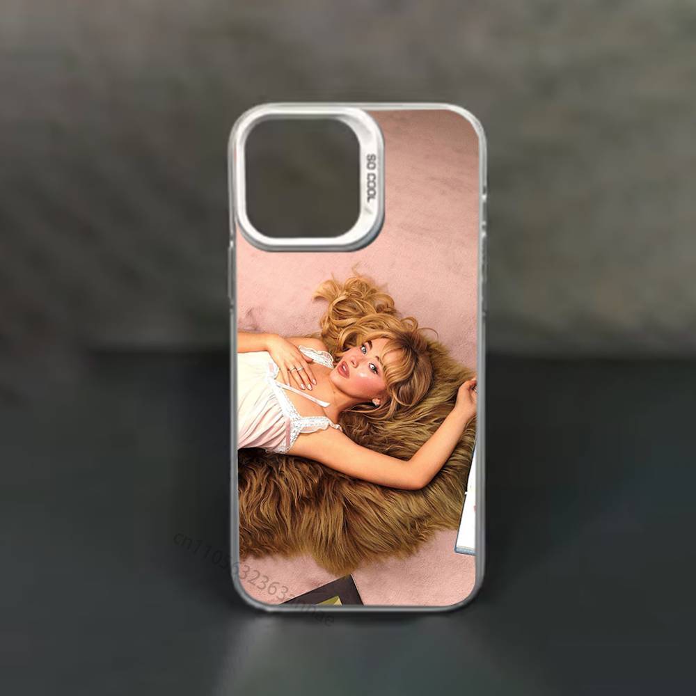 S-sabrina C-Carpenter Cartoon Phone Case for iPhone 15 16 Pro Max  Air SE 11 13 Pro 14 Plus 12 11Pro 15Pro Max 16e Cover