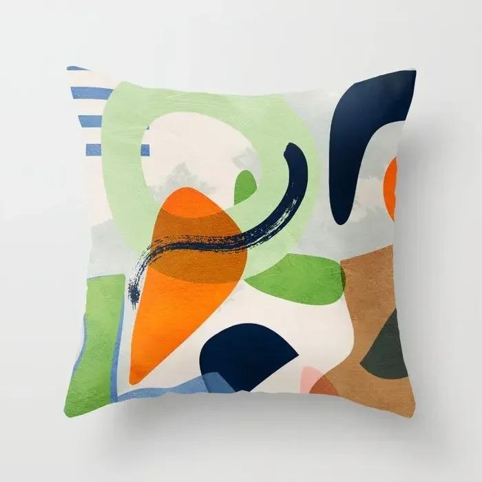Kissenbezug für nordisches Wohnzimmer, abstrakt, schwarz, grau, Heimdekoration, Sofa, Kissenbezug