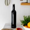 10x Glass Bottles CRYSTAL 500ml BLACK ELEGANT for Alcohol Gift