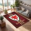 Wales Rugby Crystal Velvet Rug, Custom Name Text Personalized Non‑Slip Floor Mat for Home Decor Gift
