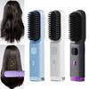Cordless Hair Straightener Brush 4 Temperature Settings Mini Hair Straightening Comb USB Rechargeable Fast Heating Electric Hot Brush