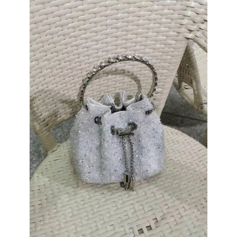 2026 Womens Crystal-Embellished Crossbody Bag Fringe Detail Small Square Shoulder No Top Handle