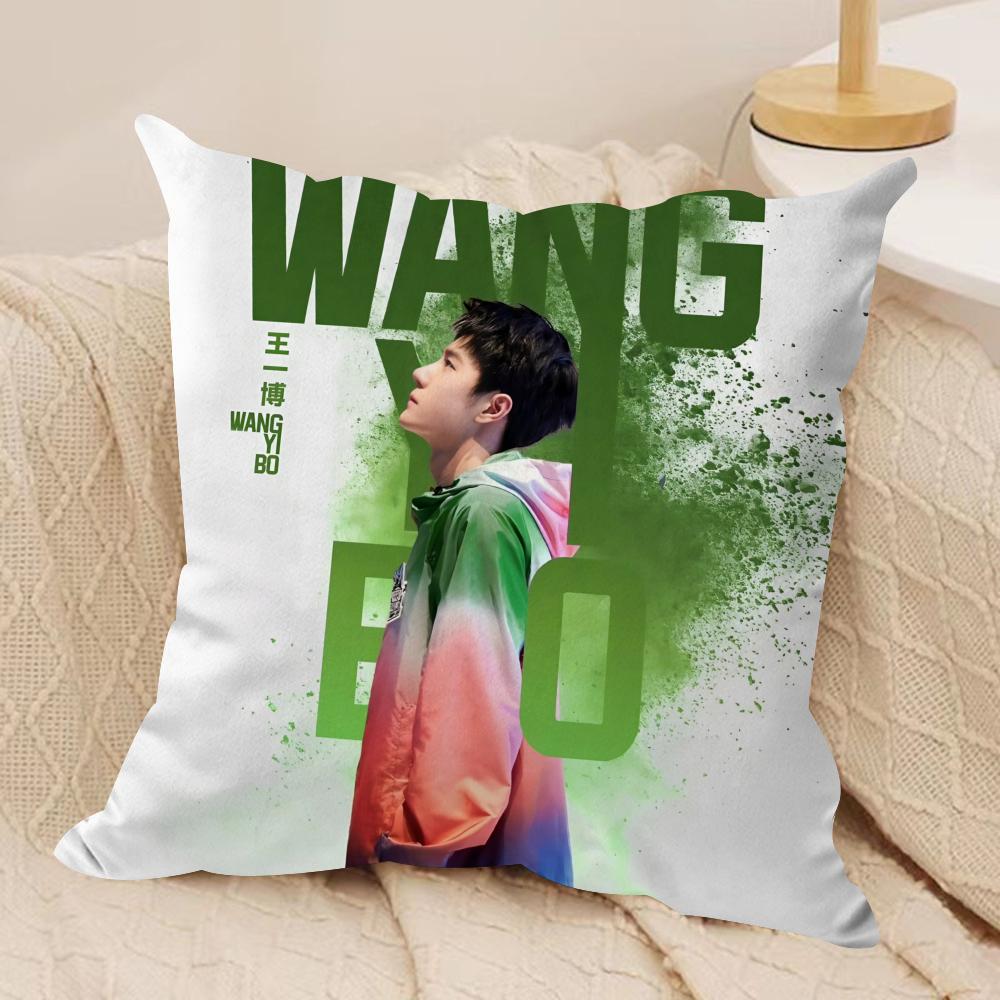 Cool WWang Yibo Cushion Cover Short Plush Doublesided Print Square Throw Pillow Covers Sofa Home Cushion Decor
