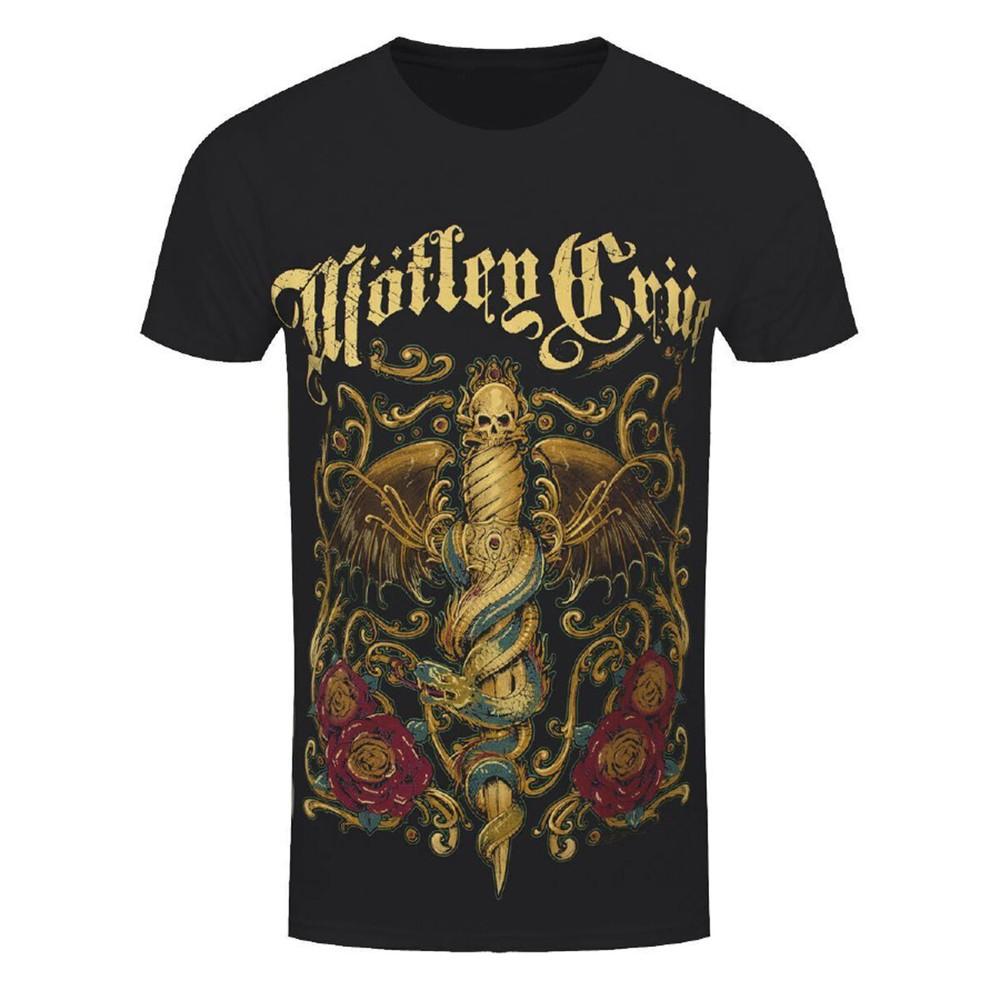 

Motley Crue T-Shirt Exquisite Dagger Band Official Black New S